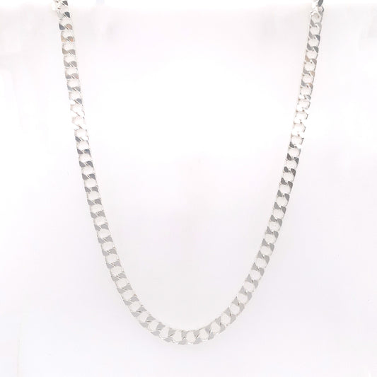 Sterling Silver Men's 20 inch Square Curb Chain G6