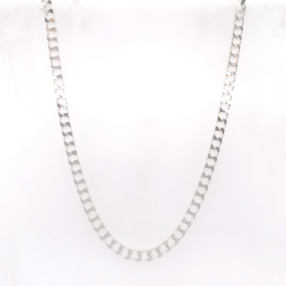 Sterling Silver Men's Heavy 20 inch Square Curb Chain G6/20