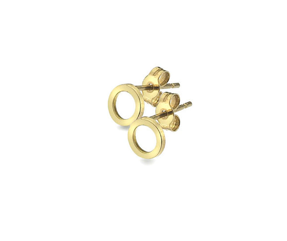 9ct Gold Circle Stud Earrings