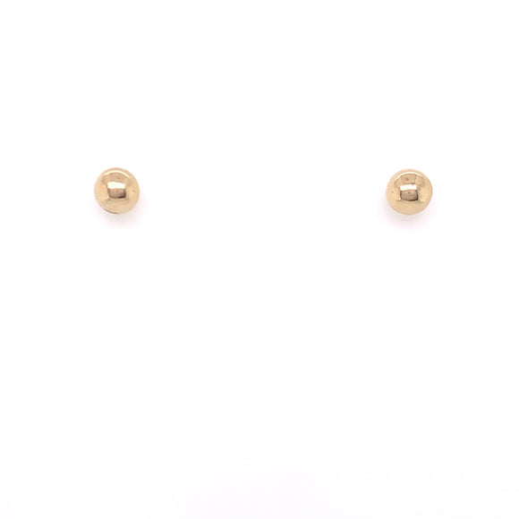 9ct Gold 4mm Ball  Stud Earrings