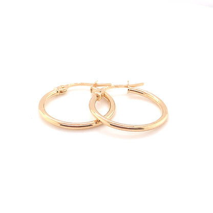 9ct Gold 15mm Skinny Hoop Earrings GE2035/15