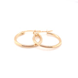 9ct Gold  15mm Skinny Hoop Earrings