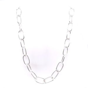 Sterling Silver Chunky Oval Necklet