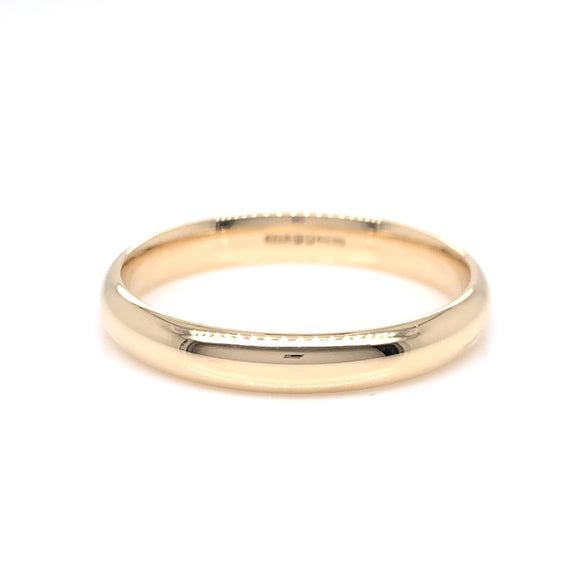 9ct Gold Ladies 3mm Court Wedding Ring GW352