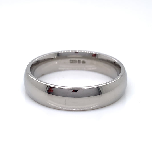 Platinum 600 Men's 5mm Heavy Court Wedding Ring