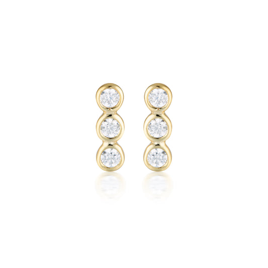 Georgini Trio Stud Earrings Gold