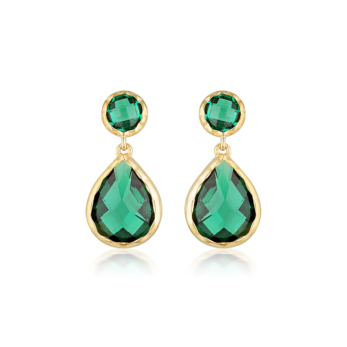 Georgini Luxe Nobile Earrings Green/Gold