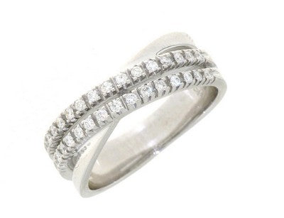 Diamond 0.24ct Double Crossover Band