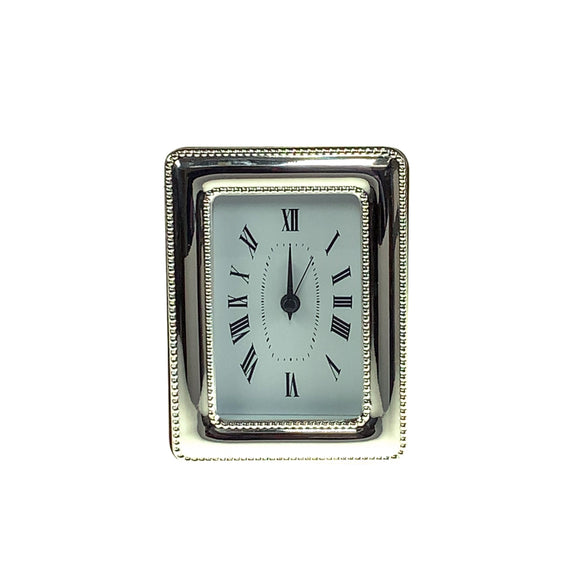 Sterling Silver Quartz Alarm Clock