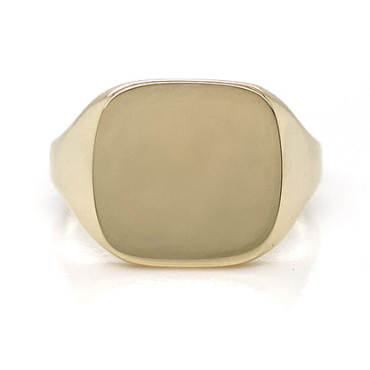 9ct Gold Gents Cushion Signet Ring