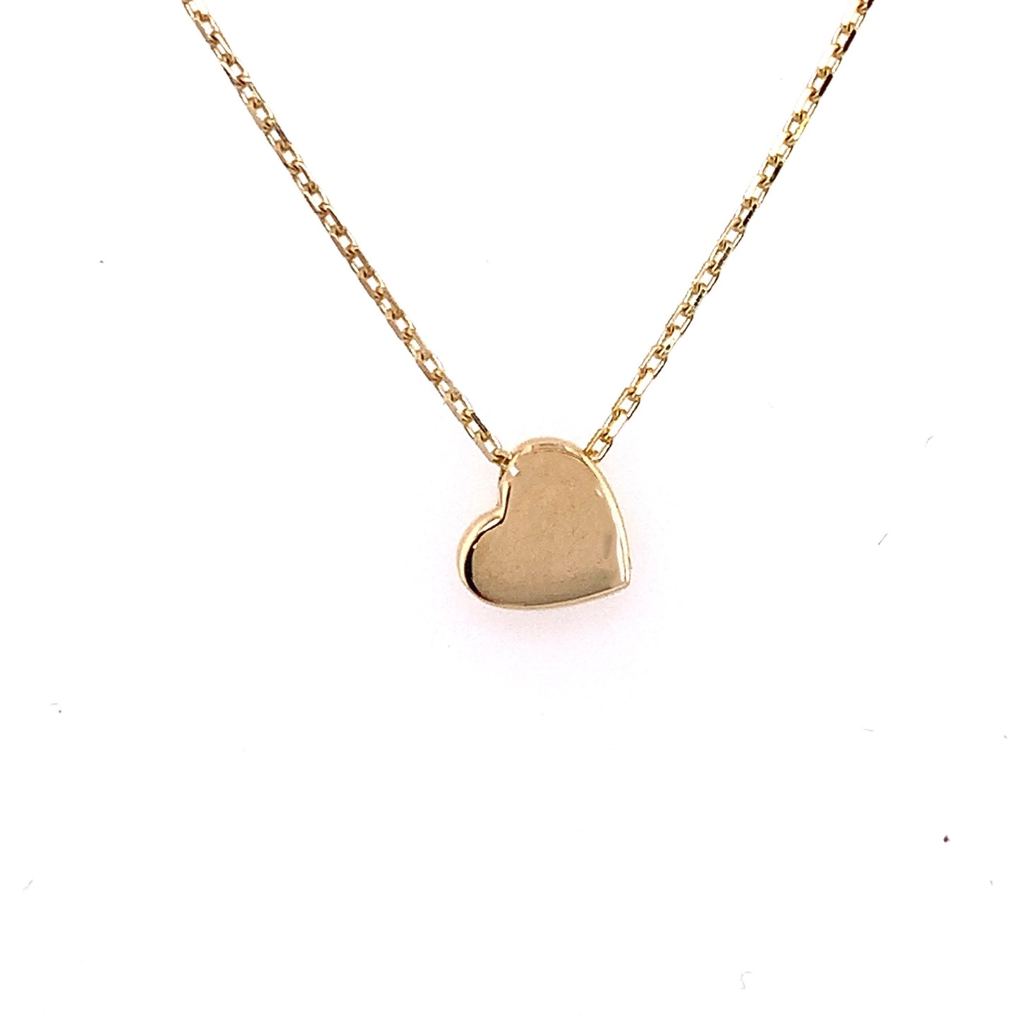 9ct Gold Cute Heart Slider Pendant