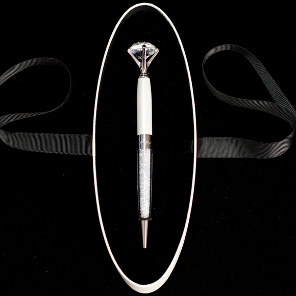 Georgini Diamond Ballpoint Pen Pearl