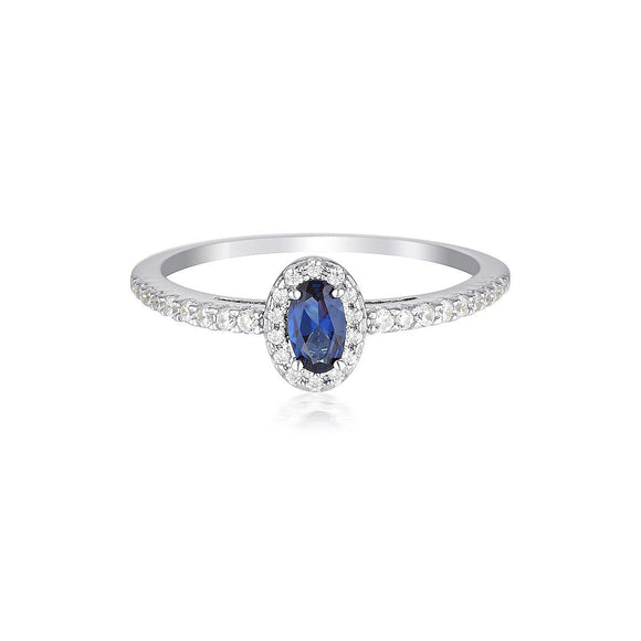 Georgini Aurora Glow Ring Silver/Sapphire