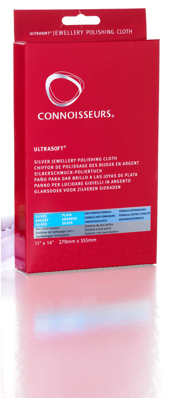 Connoisseurs UltraSoft® Silver Jewelry Polishing Cloth.