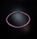 Chiara Ferragni Pink Infinity Love Diamond Rose Heart Stones Necklace J19AUV37