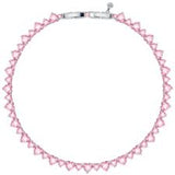 Chiara Ferragni Pink Infinity Love Diamond Rose Heart Stones Necklace J19AUV37