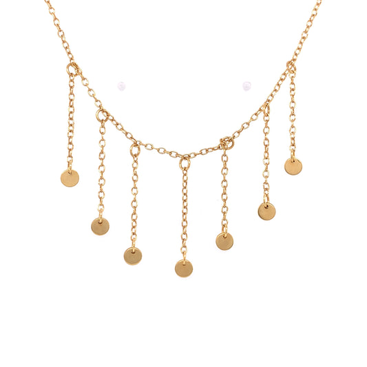 9ct Gold Raindrop Necklet