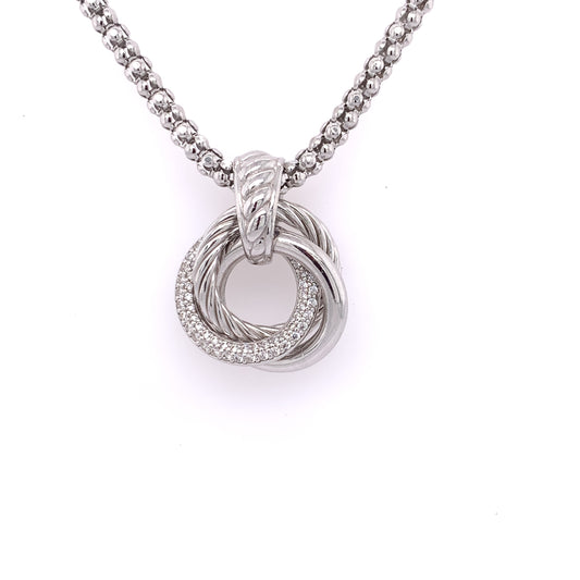 Sterling Silver Italian Three Circle Pendant