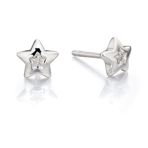 Silver Little Star Noor Diamond Star Stud Earring LSE0032