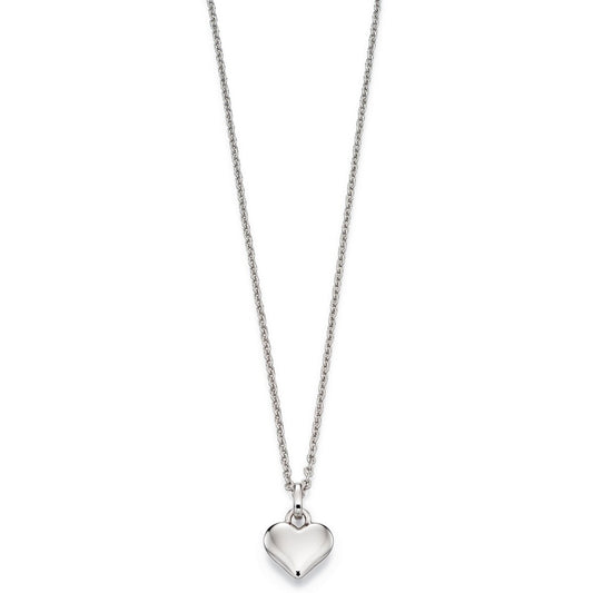 Little Star Silver Mia Plain Small Heart Pendant LSN0020