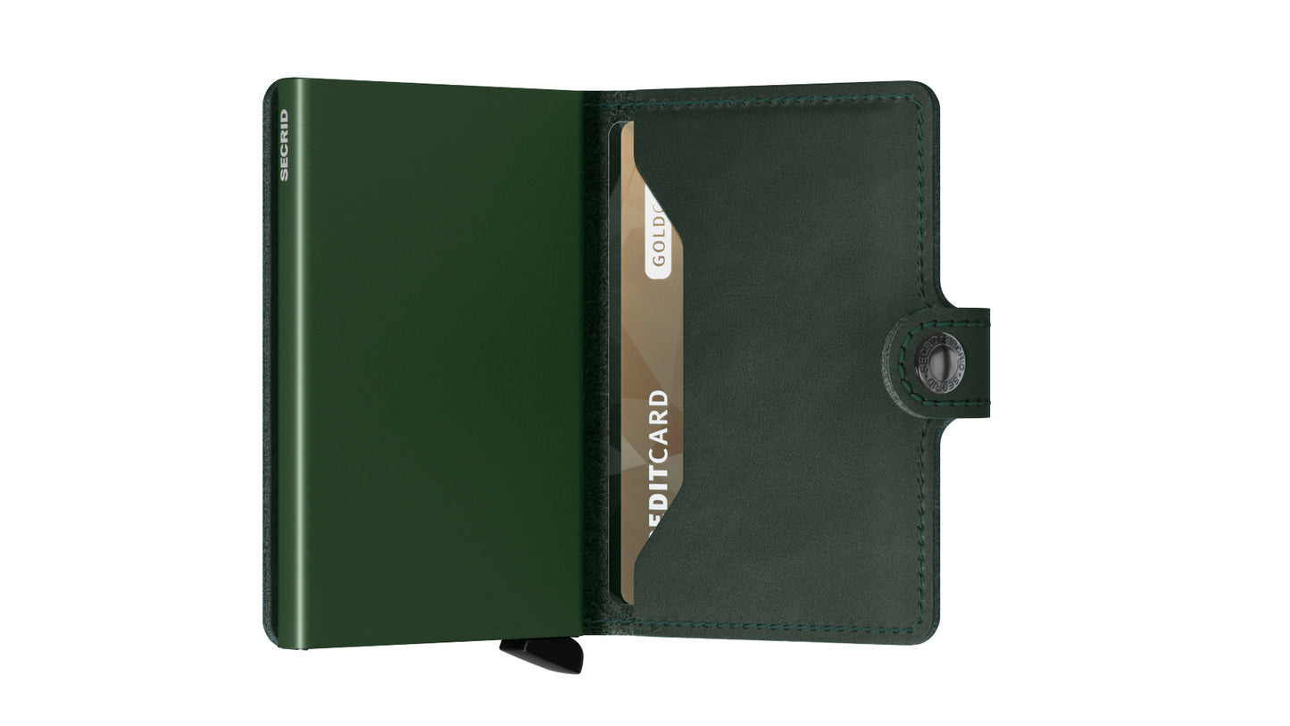 Secrid Miniwallet Original Green Leather