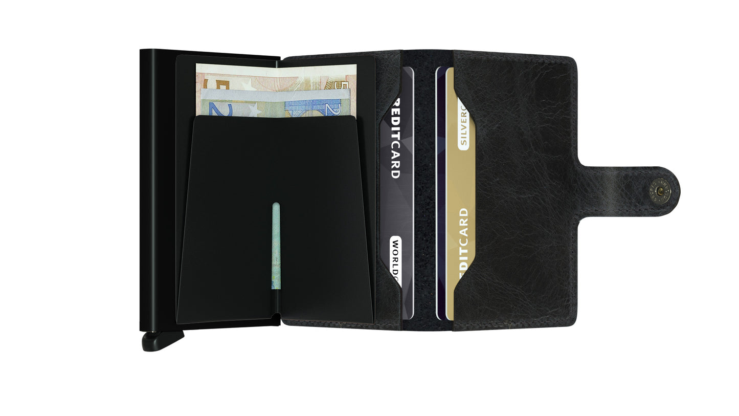 Secrid Miniwallet Vintage Black Leather