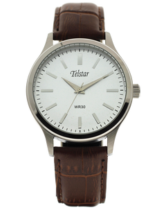 Telstar Men's SS Brown Strap Watch