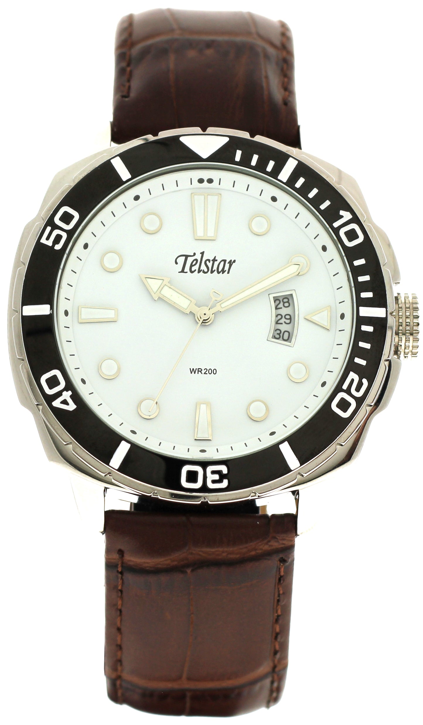 Telstar Men's Sport Steel Brown Strap Watch