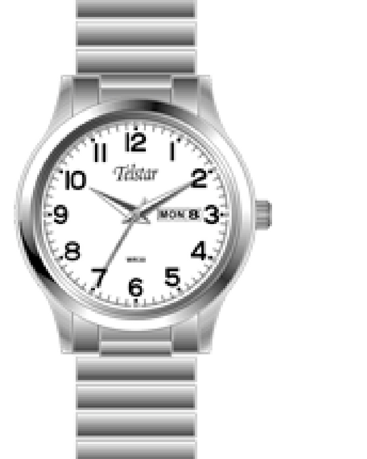 Telstar Men's Steel White Expander Watch M1065 XSW