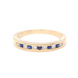 9ct Gold Sapphire & Diamond Channel Eternity Ring