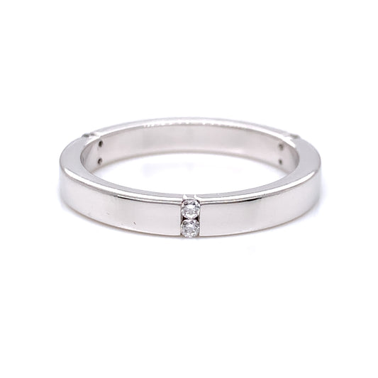 Sterling Silver 3mm CZ Band Ring