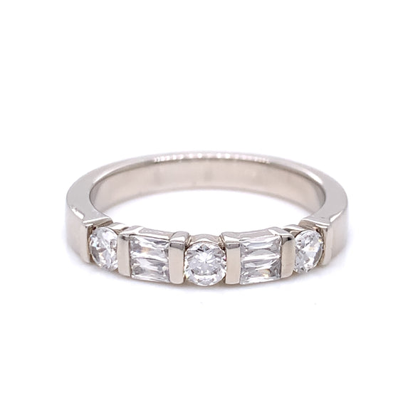 Sterling Silver 3mm CZ Band Ring