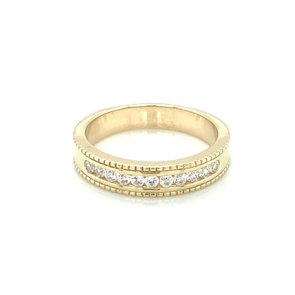 9ct Gold 4.5mm CZ Channel-set Eternity Ring