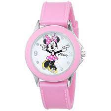 MINNIE MOUSE PINK RUBBER STRAP WATCH