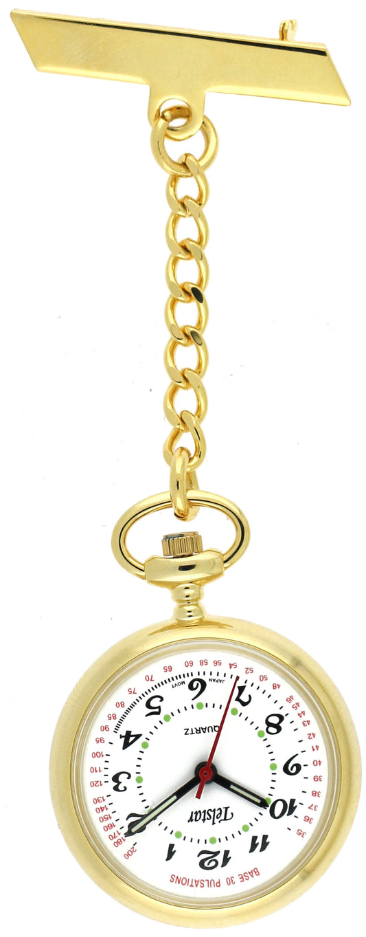 Telstar Florence Gold-plated Nurse's Fob Watch