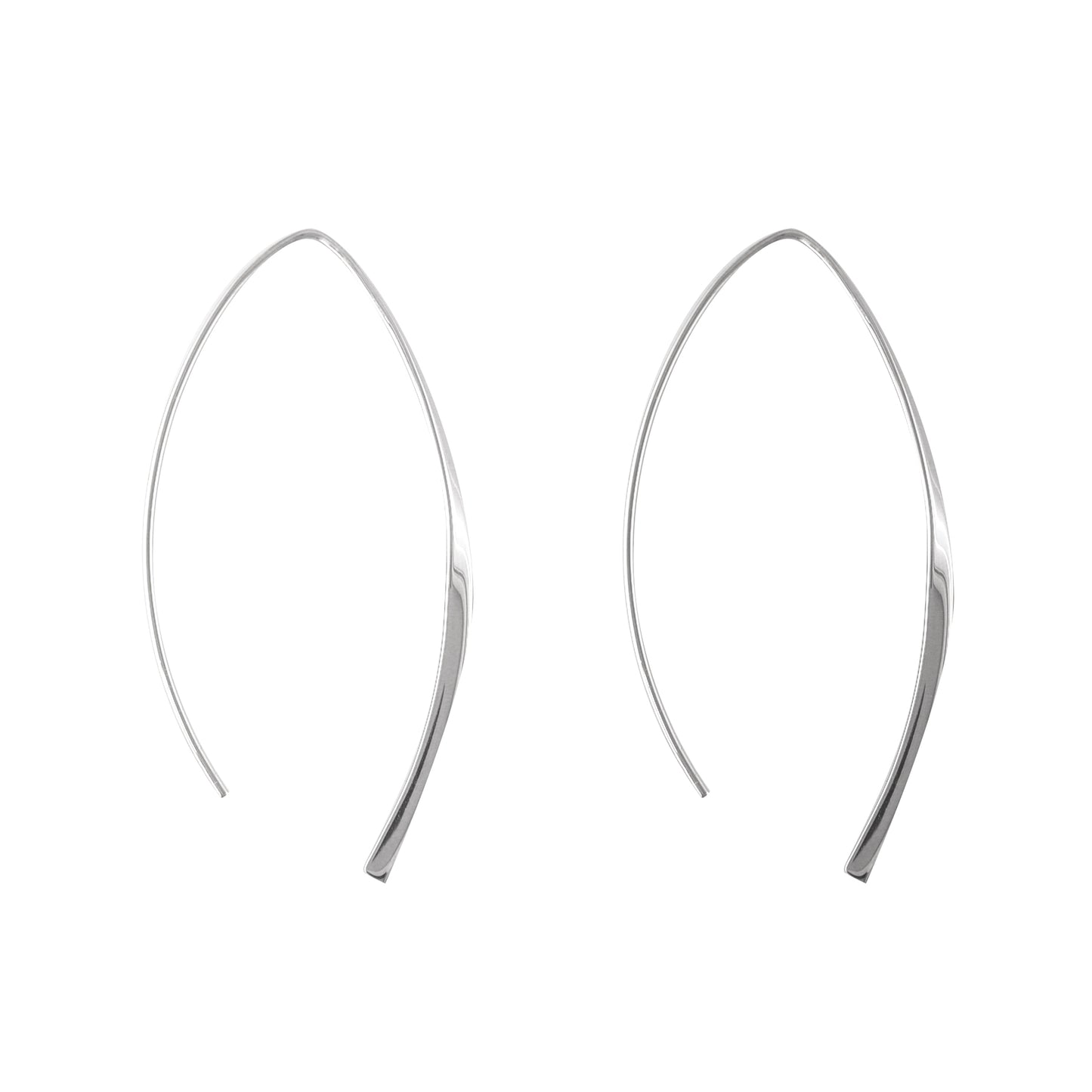 Sterling Silver Pull Through Earrings