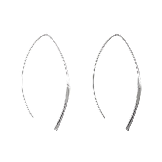 Sterling Silver Pull Through Earrings
