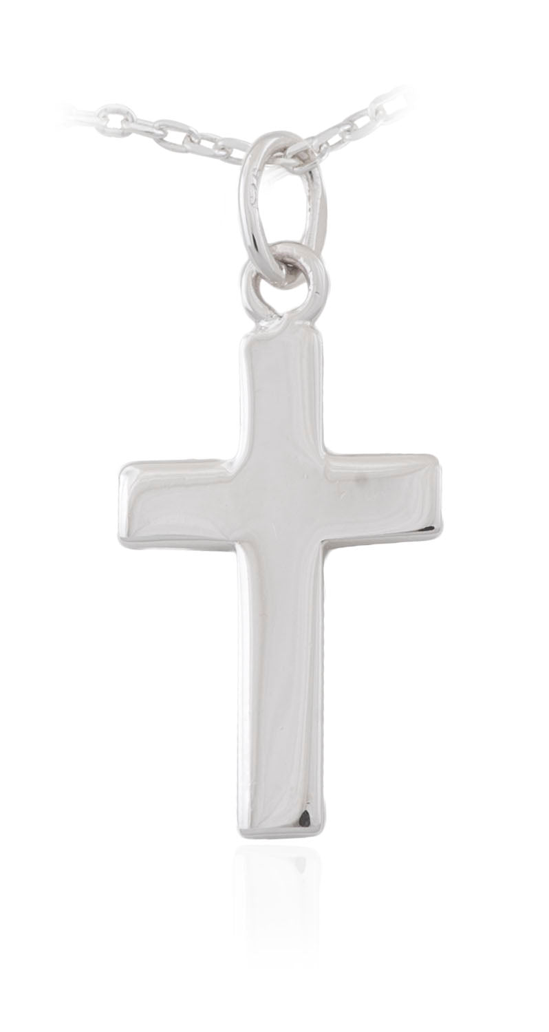 Sterling Silver Plain Chunky Cross N4073