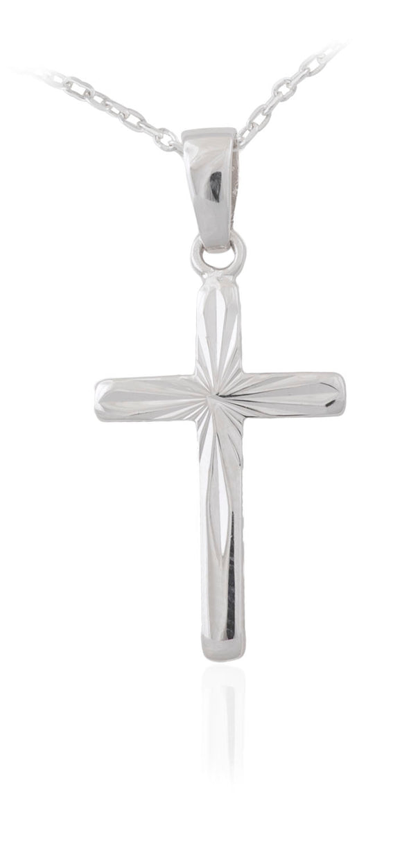 Sterling Silver Diamond-cut Cross