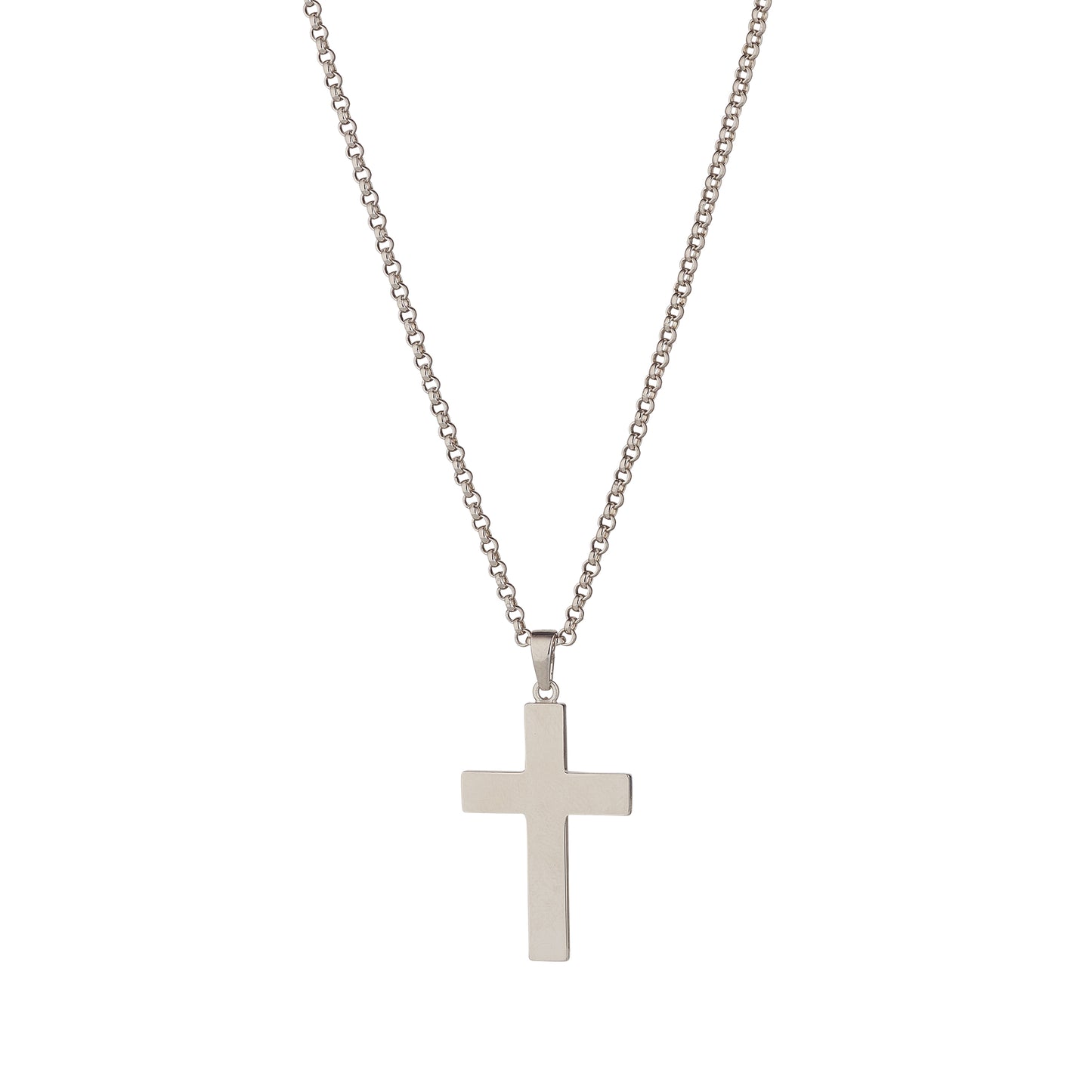 Sterling Silver Men's Large Plain Cross N4425