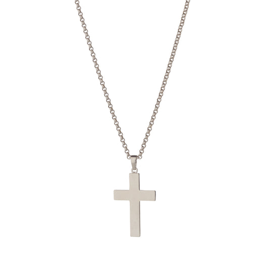 Sterling Silver Men's Large Plain Cross N4425