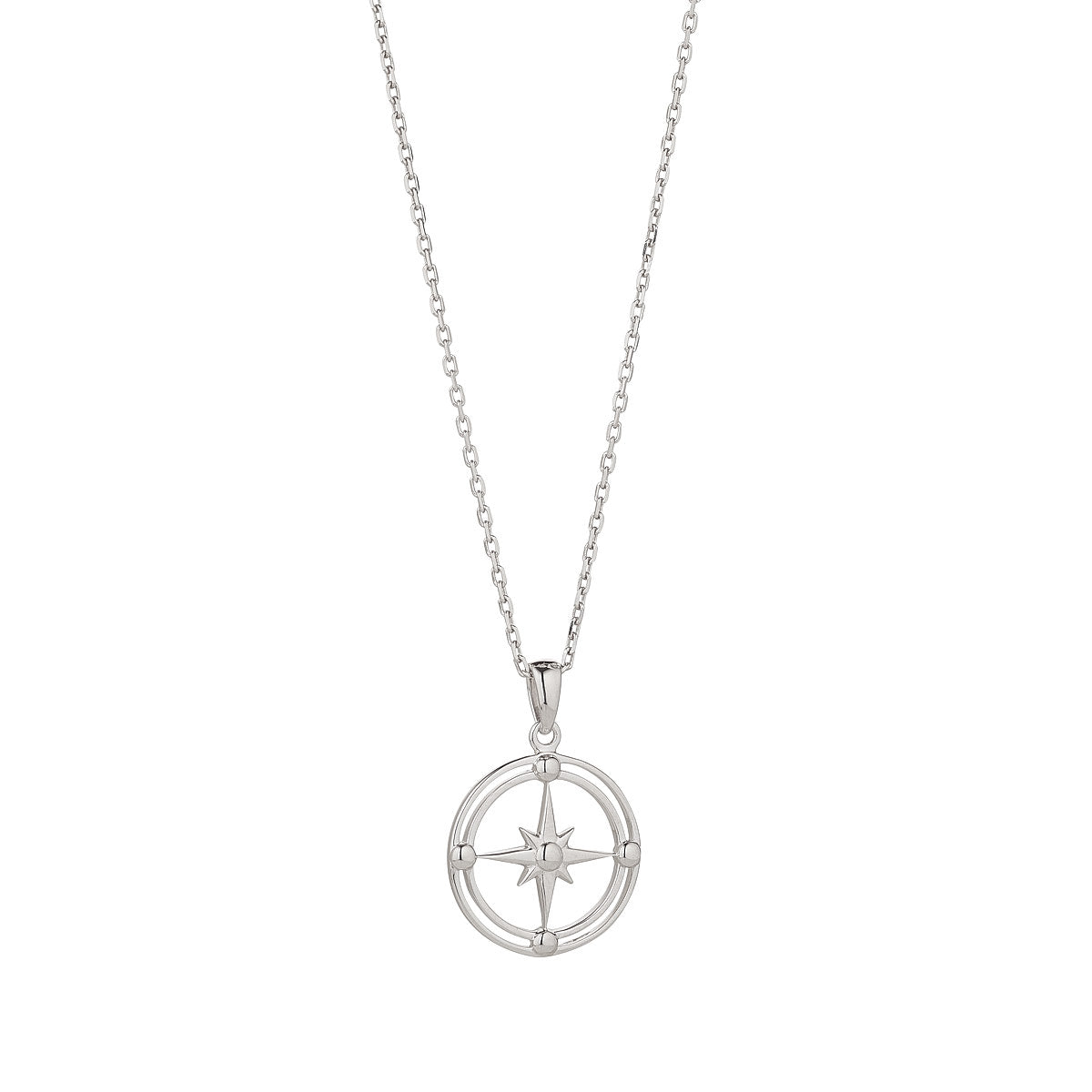 Sterling Silver Compass Pendant