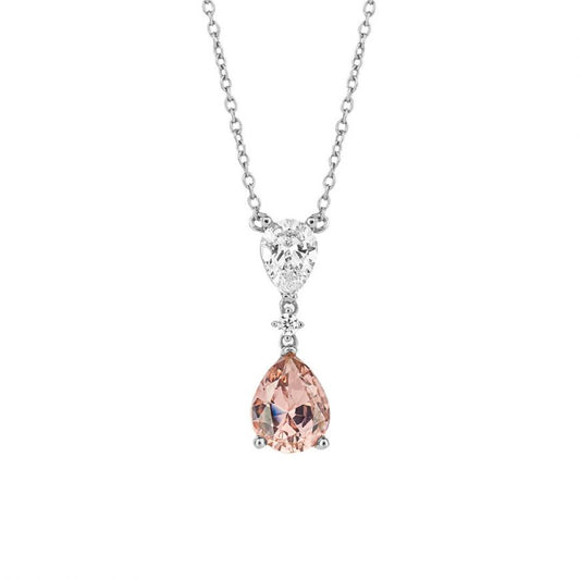 Diamonfire Pink Zirconia Teardrop Necklace (N4502)