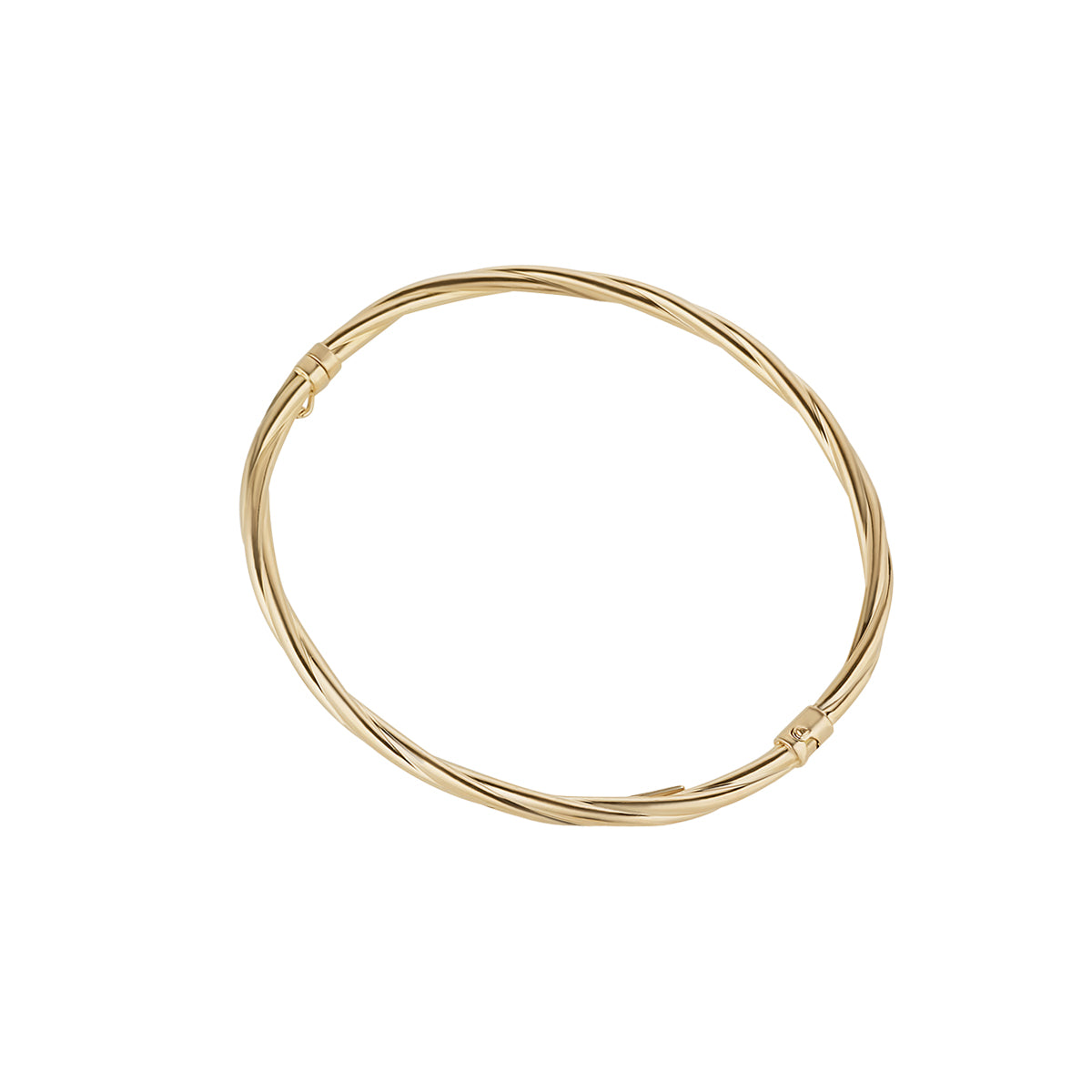 Sterling Silver 18ct Gold Plated Tight Twist Bangle N5021