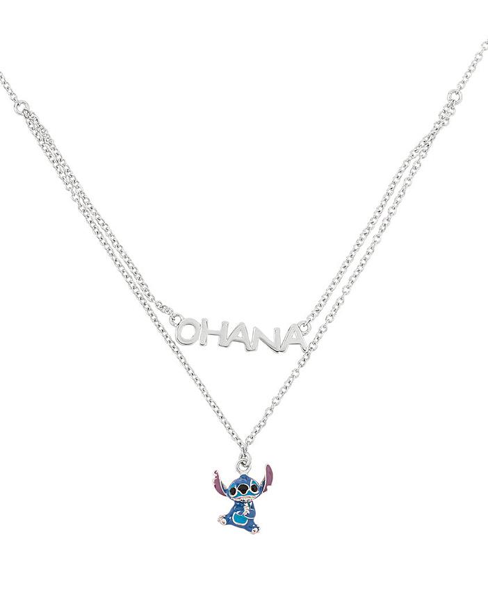 Disney Stitch Ohana layered Necklace N903632RRHL