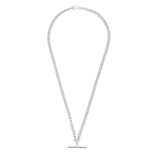 Silver Classic T-Bar Necklace