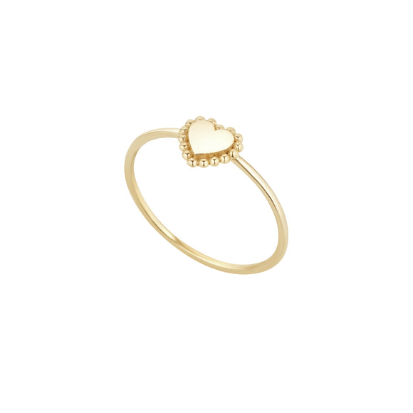 9ct Yellow Gold Tiny Heart Ring