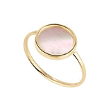 9ct Gold Mother of Pearl Disc Ring