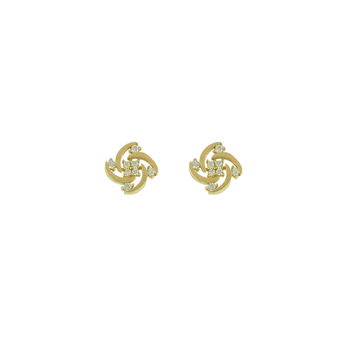9ct Gold Celtic CZ Knot Earrings