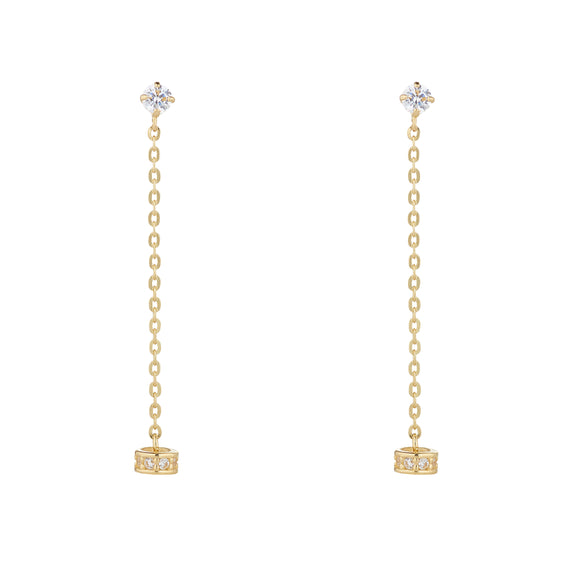 9ct Gold Freshwater Pearl Pendulum Earrings